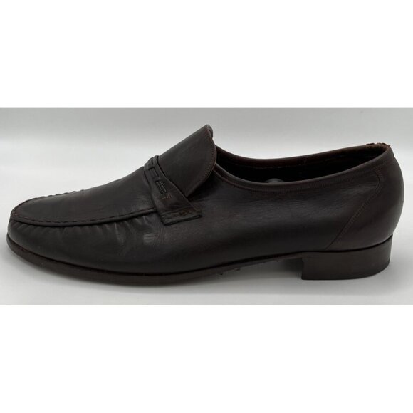 Vintage Florsheim Royal Imperial 11E Vintage Cordovan Yuma Brown Leather Loafers main image 4